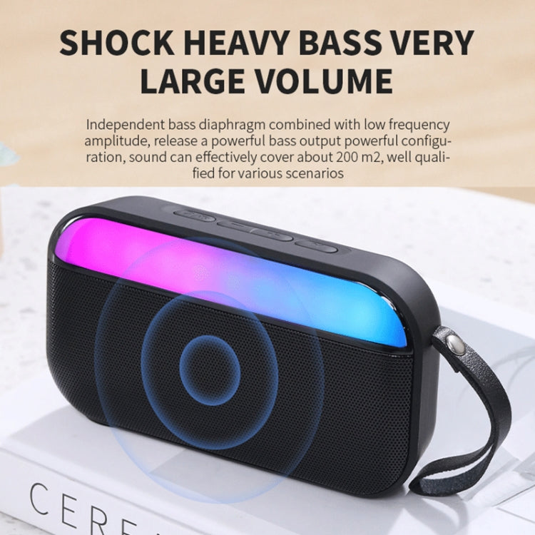 BS56 LED Portable Subwoofer TWS Wireless Bluetooth Speaker(Black) - Desktop Speaker by buy2fix | Online Shopping UK | buy2fix