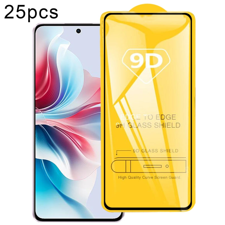 For OPPO Reno11 F / F25 Pro 25pcs 9D Full Glue Screen Tempered Glass Film - OPPO Tempered Glass by buy2fix | Online Shopping UK | buy2fix