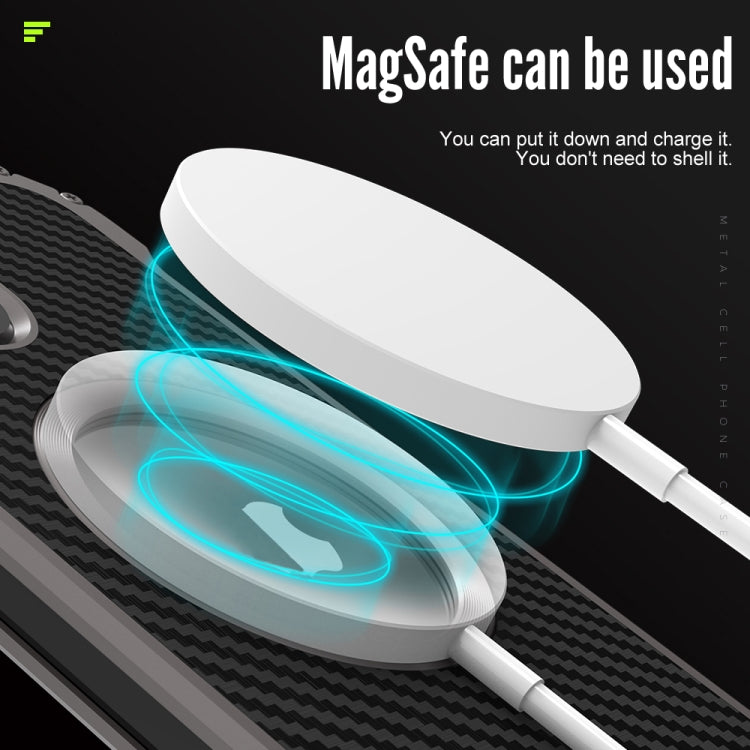 For iPhone 15 Plus R-JUST RJ51 Hollow MagSafe Magnetic Metal Phone Case(Space Grey) - iPhone 15 Plus Cases by R-JUST | Online Shopping UK | buy2fix