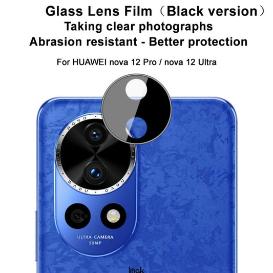 For Huawei Nova 12 Pro / 12 Ultra IMAK Rear Camera Lens Glass Film Black Version by imak