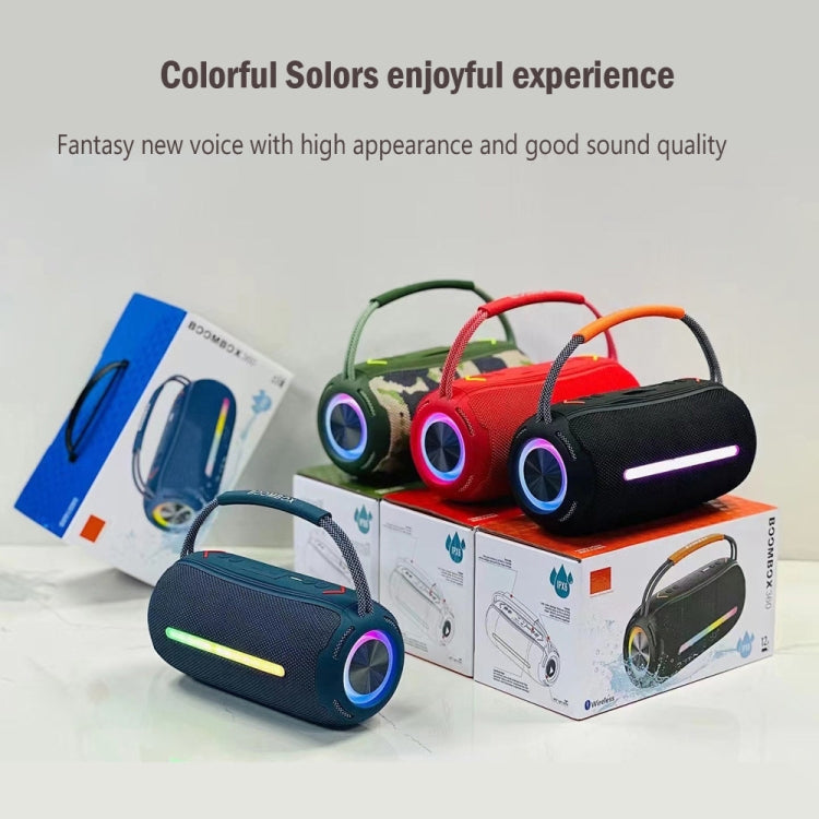 T&G X360 20W RGB Colorful Bluetooth Speaker Portable Outdoor 3D Stereo Speaker(Camouflage) - Desktop Speaker by T&G | Online Shopping UK | buy2fix