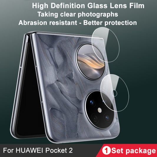 For Huawei Pocket 2 2 PCS/Set IMAK HD Glass Rear Camera Lens Film by imak