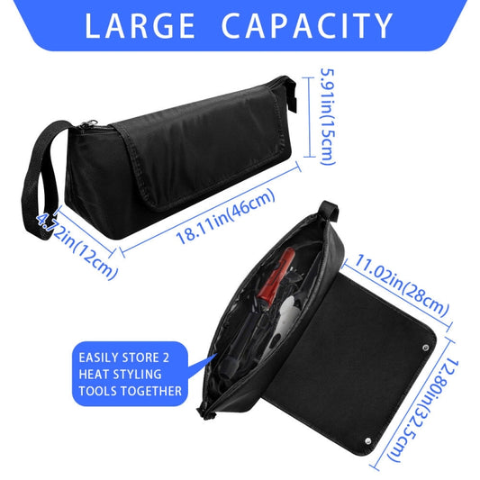 Hair Straightener and Curling Iron Hair Tool Storage Bag For Dyson(Black) by buy2fix