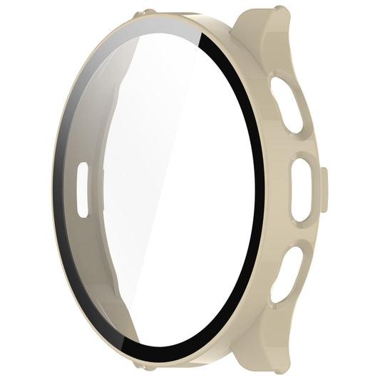 For Garmin Venu 3S PC + Tempered Glass Film Integrated Watch Case(Ivory White) by buy2fix