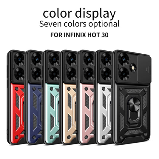 For Infinix Hot 30 Sliding Camera Cover Design TPU+PC Phone Case(Red) by buy2fix