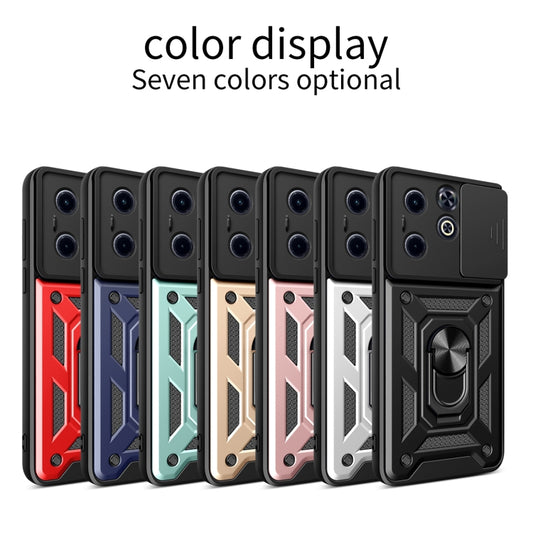 For Infinix Hot 40i / Smart 8 Sliding Camera Cover Design TPU+PC Phone Case(Silver) by buy2fix