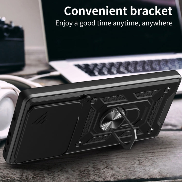 For Infinix Note 40 4G Sliding Camera Cover Design TPU+PC Phone Case(Silver) by buy2fix