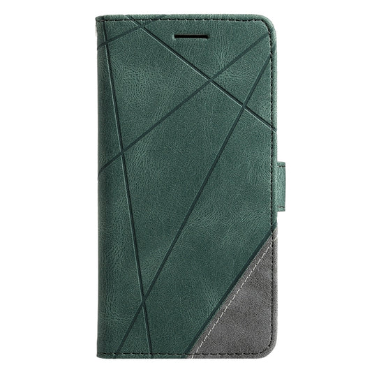 For iPhone 16 Pro Skin Feel Splicing Leather Phone Case(Green) by buy2fix