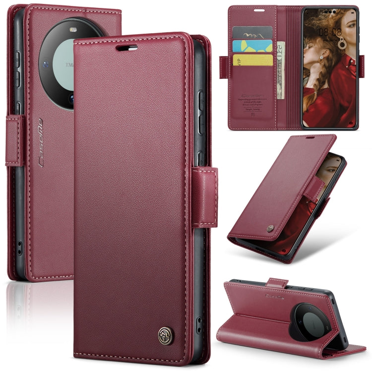 For Huawei Mate 60 Pro / 60 Pro+ CaseMe 023 Butterfly Buckle Litchi Texture RFID Anti-theft Leather Phone Case(Wine Red) - Huawei Cases by CaseMe | Online Shopping UK | buy2fix