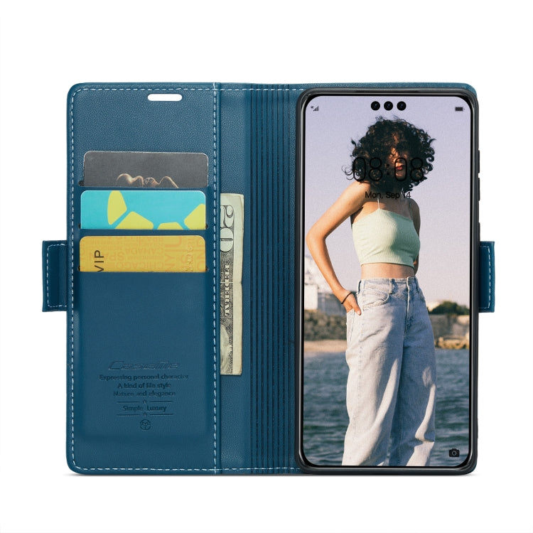 For Huawei Mate 60 Pro / 60 Pro+ CaseMe 023 Butterfly Buckle Litchi Texture RFID Anti-theft Leather Phone Case(Blue) - Huawei Cases by CaseMe | Online Shopping UK | buy2fix
