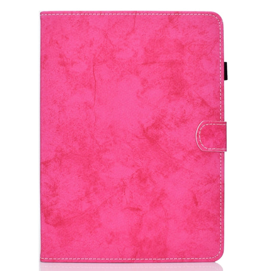 For Samsung Galaxy Tab A11 / A9 Marble Style Cloth Texture Smart Leather Tablet Case(Rose Red) by buy2fix