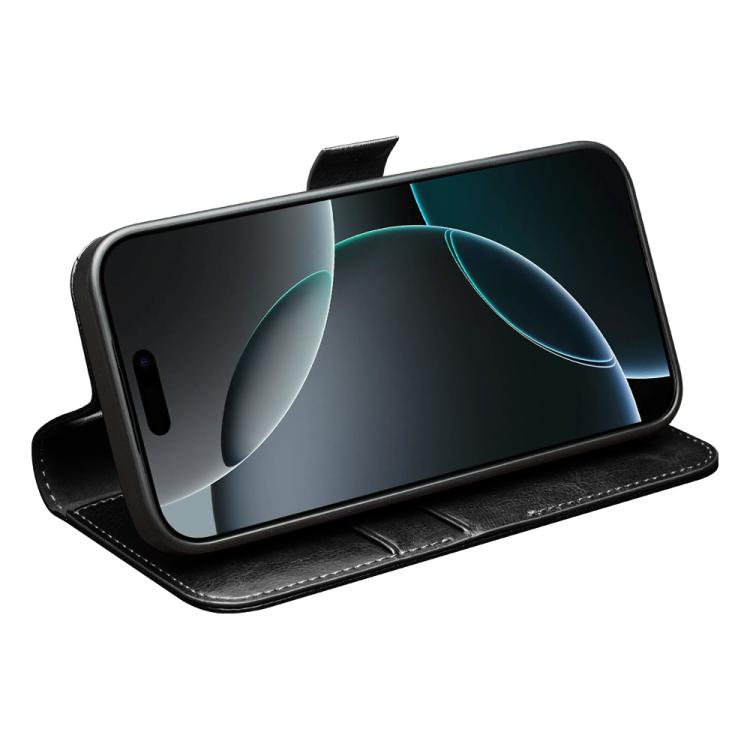 For iPhone 17 Pro Max QIALINO Classic 103 Buckle Genuine Leather Phone Case(Black) - iPhone 17 Pro Max Cases by QIALINO | Online Shopping UK | buy2fix