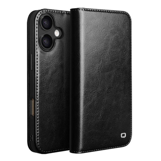 For iPhone 17 QIALINO Classic Genuine Leather Phone Case(Black) - iPhone 17 Cases by QIALINO | Online Shopping UK | buy2fix