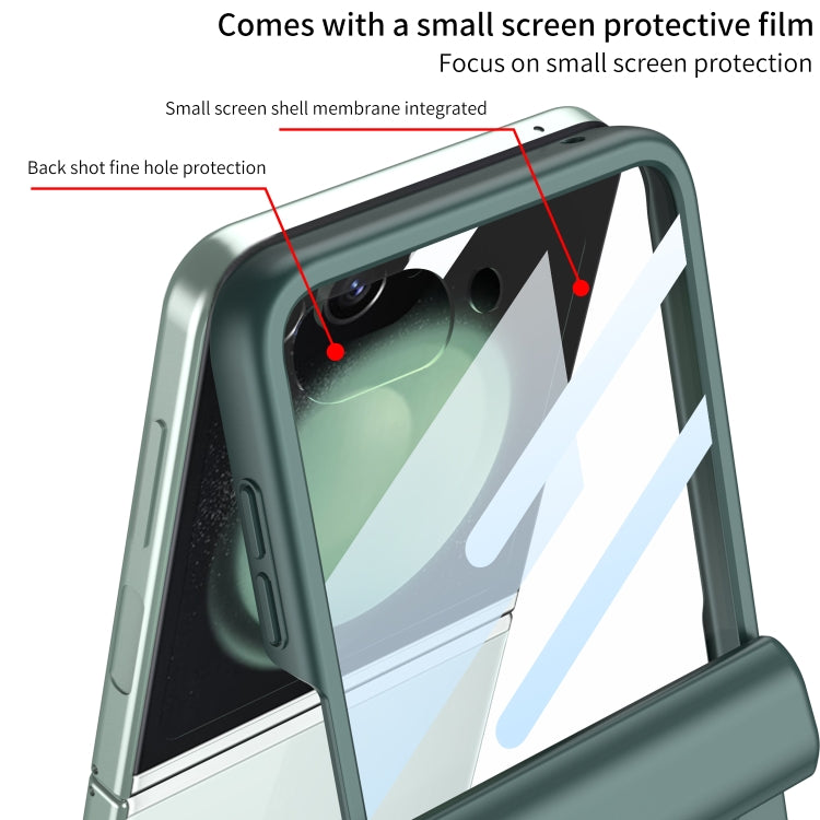 For Samsung Galaxy Z Flip5 GKK Integrated Full Coverage Folding Phone Case(Silver) by GKK