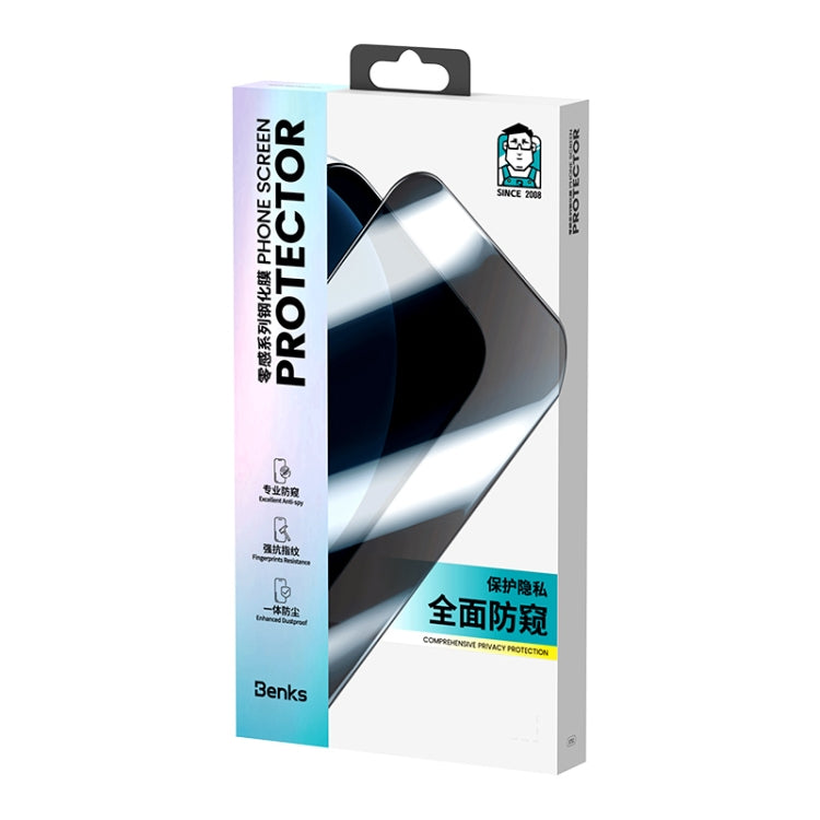 For iPhone 15 Benks Zero Sense Series Anti-peeping Tempered Protective Film by Benks