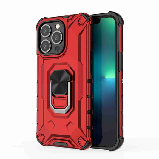 For iPhone 13 Pro Ice Armor Series Ring Holder Phone Case(White) by buy2fix