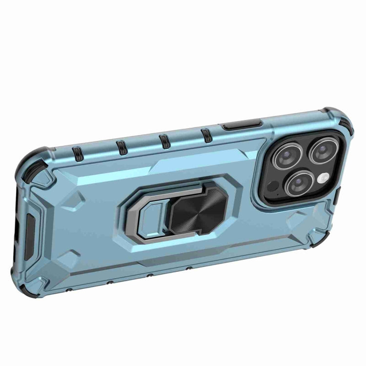 For iPhone 14 Pro Ice Armor Series Ring Holder Phone Case(Silver) - iPhone 14 Pro Cases by buy2fix | Online Shopping UK | buy2fix