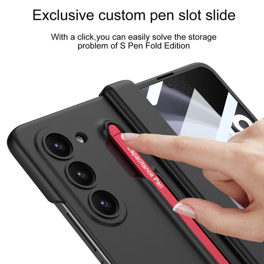 For Samsung Galaxy Z Fold5 5G GKK Integrated Fold Hinge Phone Case with Pen Slots, No Include Pen(Silver) by GKK