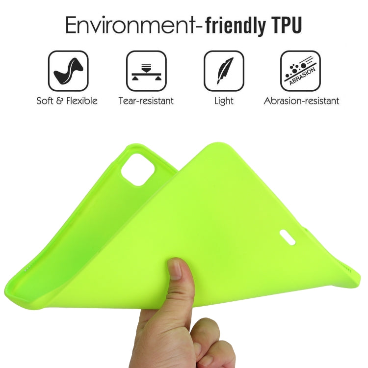 For iPad Air 13 2024 / Air 13 2025 Oil Spray Skin-friendly TPU Tablet Case(Fluorescent Green) - iPad Air 13 2025 / 2024 Cases by buy2fix | Online Shopping UK | buy2fix
