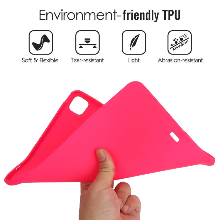 For iPad Pro 12.9 2018/2020/2021/2022 Oil Spray Skin-friendly TPU Tablet Case(Rose Red) - iPad Pro 12.9 (2022/2021) Cases by buy2fix | Online Shopping UK | buy2fix