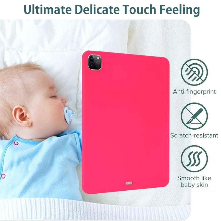For iPad Pro 12.9 2018/2020/2021/2022 Oil Spray Skin-friendly TPU Tablet Case(Rose Red) - iPad Pro 12.9 (2022/2021) Cases by buy2fix | Online Shopping UK | buy2fix