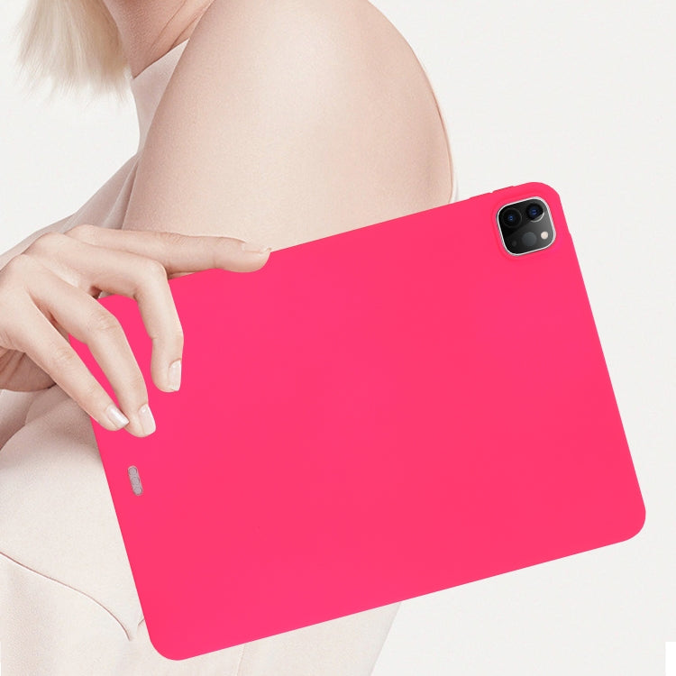 For iPad Pro 12.9 2018/2020/2021/2022 Oil Spray Skin-friendly TPU Tablet Case(Rose Red) - iPad Pro 12.9 (2022/2021) Cases by buy2fix | Online Shopping UK | buy2fix