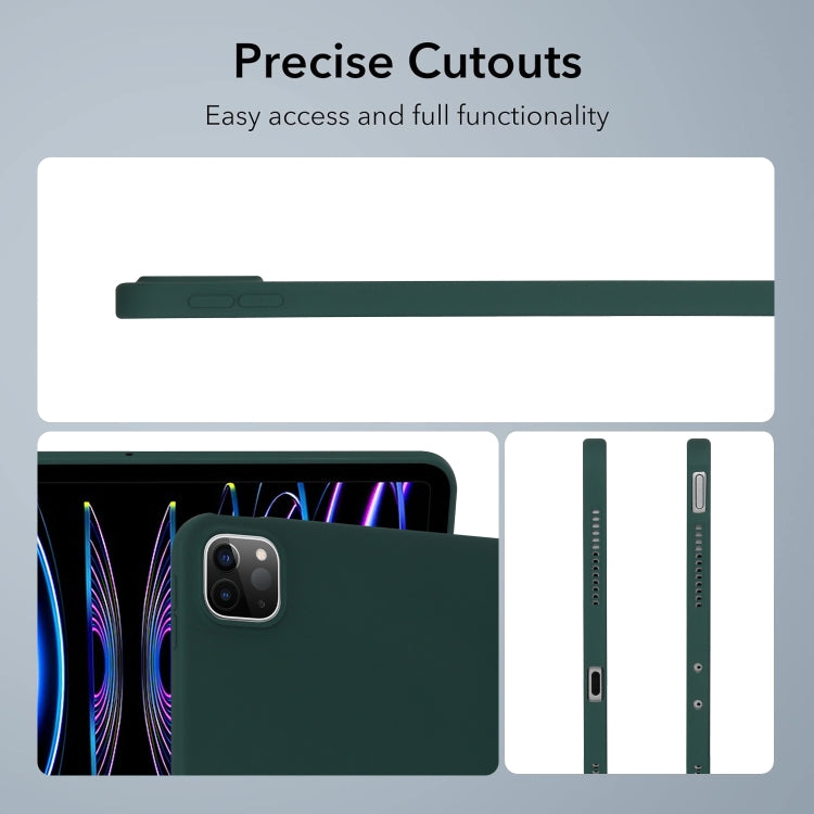 For iPad Pro 12.9 2018/2020/2021/2022 Oil Spray Skin-friendly TPU Tablet Case(Deep Green) - iPad Pro 12.9 (2022/2021) Cases by buy2fix | Online Shopping UK | buy2fix
