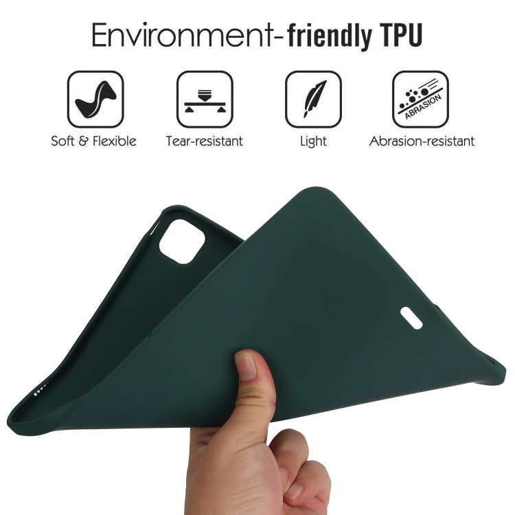 For iPad Pro 12.9 2018/2020/2021/2022 Oil Spray Skin-friendly TPU Tablet Case(Deep Green) - iPad Pro 12.9 (2022/2021) Cases by buy2fix | Online Shopping UK | buy2fix
