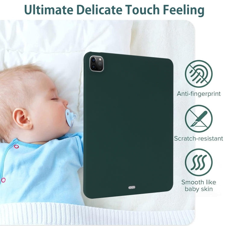 For iPad Pro 12.9 2018/2020/2021/2022 Oil Spray Skin-friendly TPU Tablet Case(Deep Green) - iPad Pro 12.9 (2022/2021) Cases by buy2fix | Online Shopping UK | buy2fix