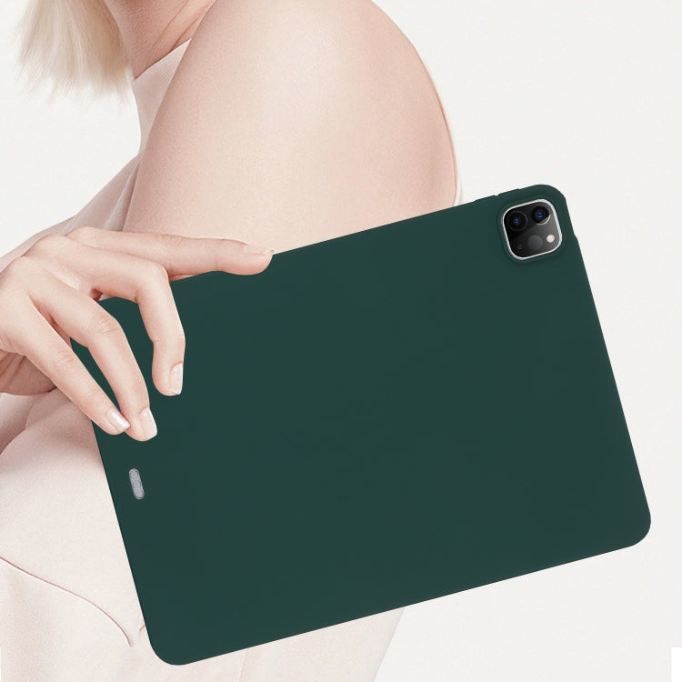 For iPad Pro 12.9 2018/2020/2021/2022 Oil Spray Skin-friendly TPU Tablet Case(Deep Green) - iPad Pro 12.9 (2022/2021) Cases by buy2fix | Online Shopping UK | buy2fix