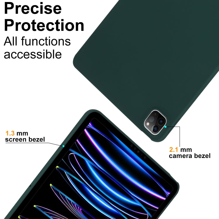 For iPad Pro 12.9 2018/2020/2021/2022 Oil Spray Skin-friendly TPU Tablet Case(Deep Green) - iPad Pro 12.9 (2022/2021) Cases by buy2fix | Online Shopping UK | buy2fix