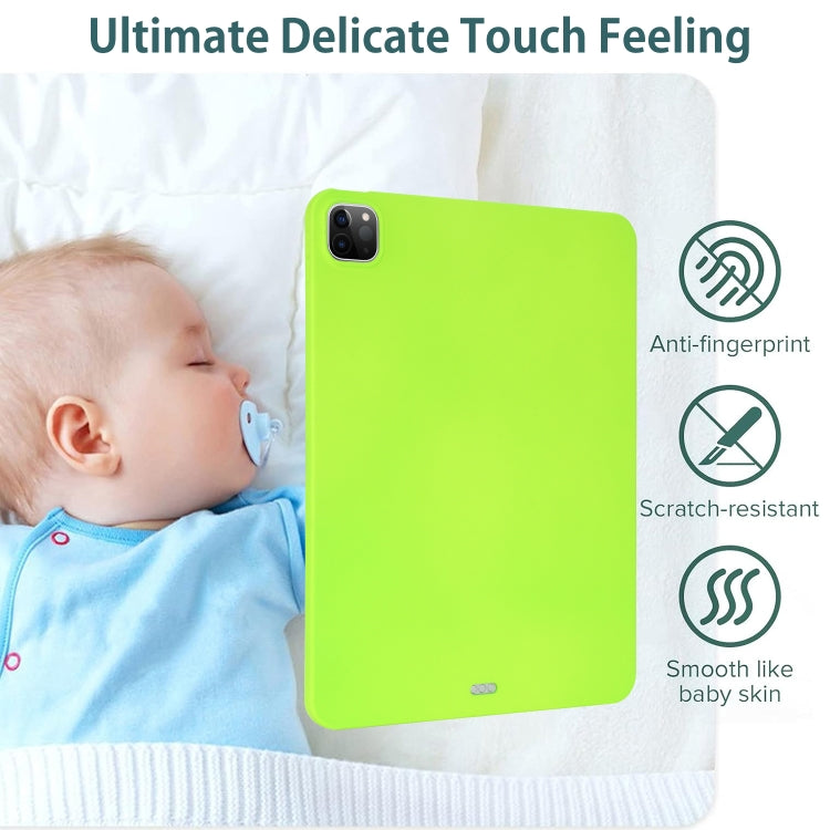 For iPad Pro 12.9 2018/2020/2021/2022 Oil Spray Skin-friendly TPU Tablet Case(Fluorescent Green) - iPad Pro 12.9 (2022/2021) Cases by buy2fix | Online Shopping UK | buy2fix