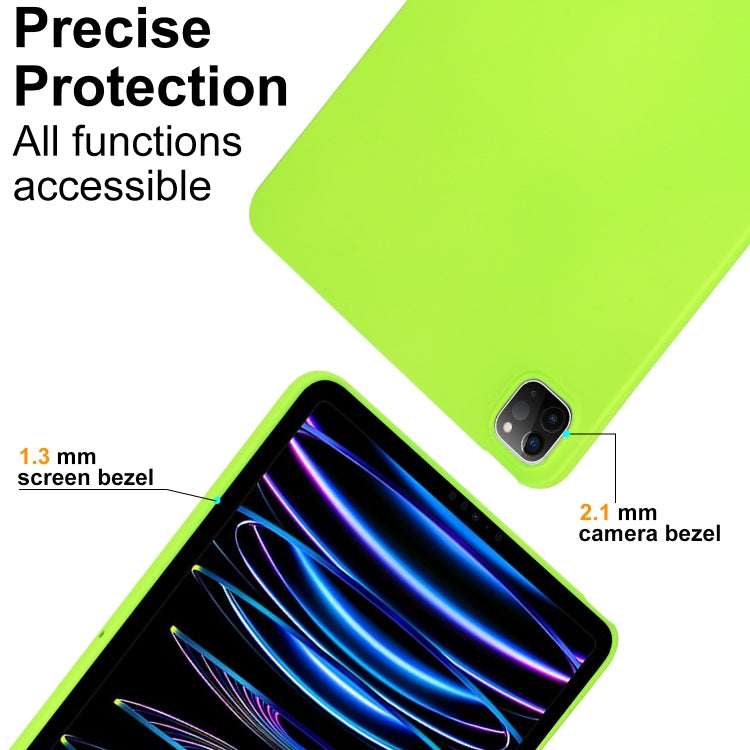 For iPad Pro 12.9 2018/2020/2021/2022 Oil Spray Skin-friendly TPU Tablet Case(Fluorescent Green) - iPad Pro 12.9 (2022/2021) Cases by buy2fix | Online Shopping UK | buy2fix