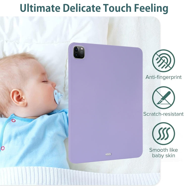 For iPad Pro 12.9 2018/2020/2021/2022 Oil Spray Skin-friendly TPU Tablet Case(Purple) - iPad Pro 12.9 (2022/2021) Cases by buy2fix | Online Shopping UK | buy2fix