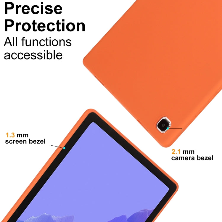 For Samsung Galaxy Tab S7 / S8 Oil Spray Skin-friendly TPU Tablet Case(Orange) by buy2fix