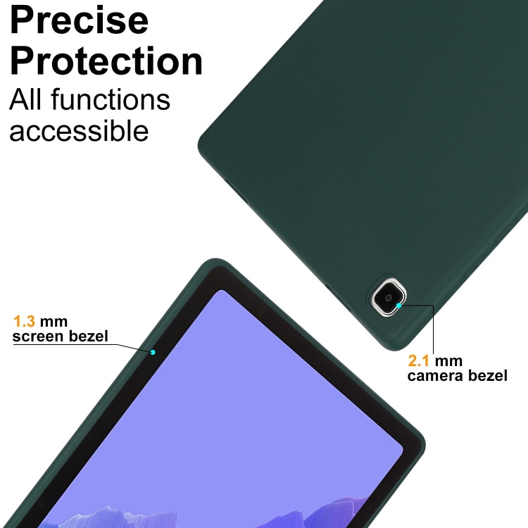 For Samsung Galaxy Tab S7 / S8 Oil Spray Skin-friendly TPU Tablet Case(Deep Green) by buy2fix