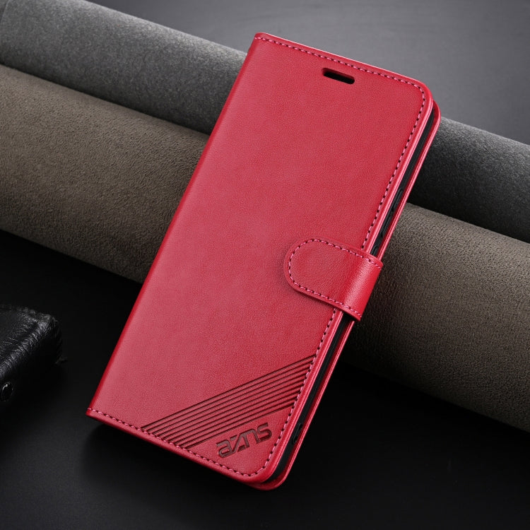 For OnePlus Nord CE4 Lite 5G AZNS Sheepskin Texture Flip Leather Phone Case(Red) - Nord CE4 Lite Cases by AZNS | Online Shopping UK | buy2fix