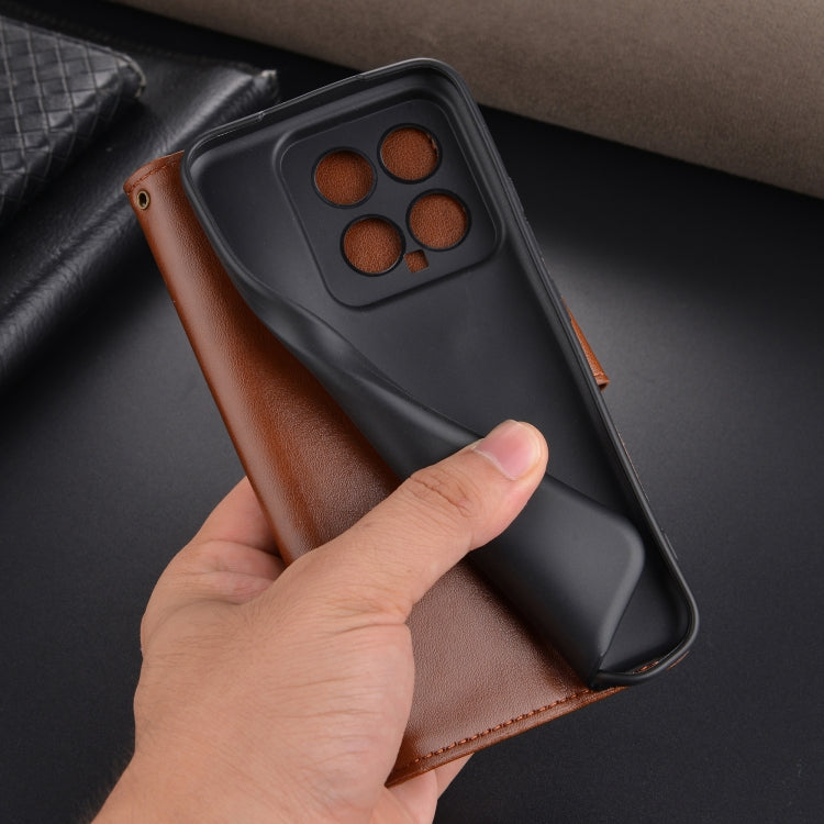 For Xiaomi 14 AZNS Sheepskin Texture Flip Leather Phone Case(Black) by AZNS