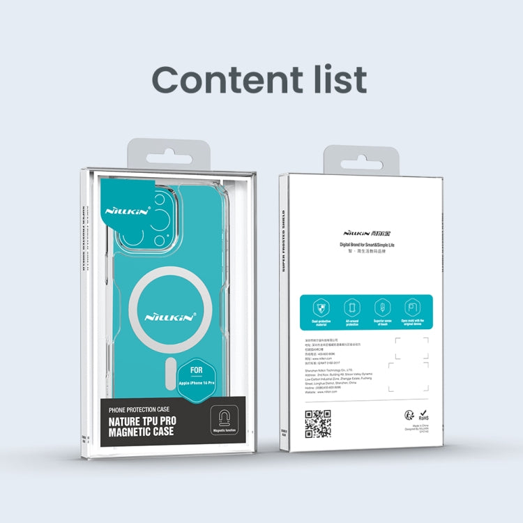 For iPhone 16 Pro NILLKIN Ultra Clear Magsafe PC + TPU Phone Case(Blue) by NILLKIN