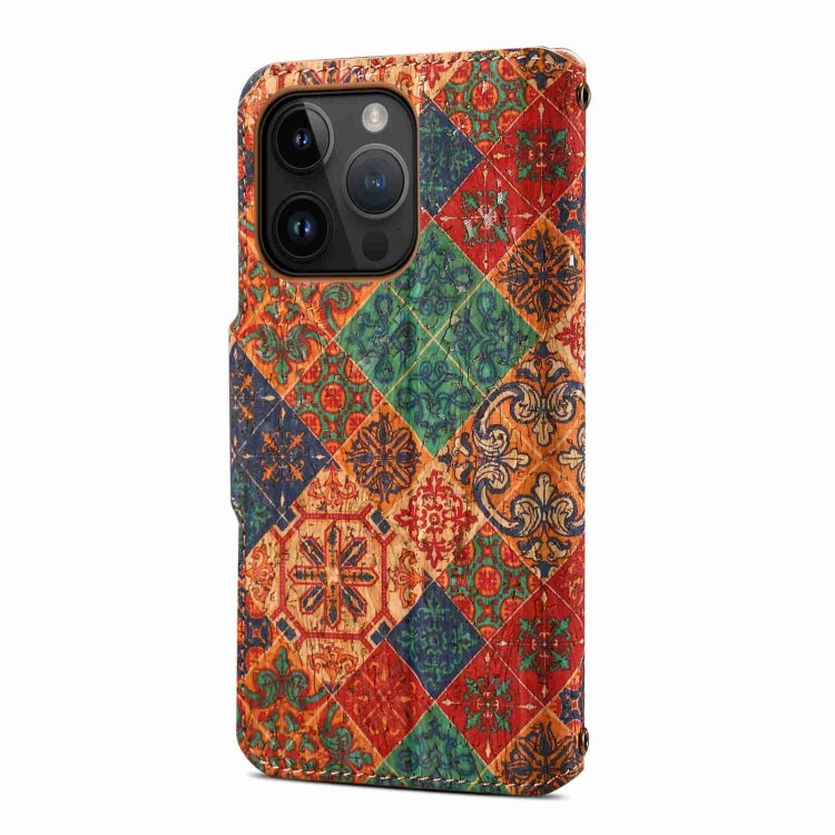 For iPhone 11 Denior Flower Language Series Cork Fabric Oil Edge Leather Phone Case(Winter) - iPhone 11 Cases by Denior | Online Shopping UK | buy2fix