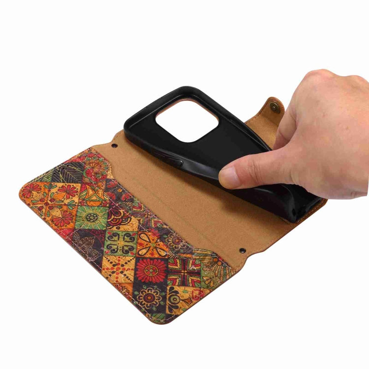 For iPhone 11 Denior Flower Language Series Cork Fabric Oil Edge Leather Phone Case(Winter) - iPhone 11 Cases by Denior | Online Shopping UK | buy2fix