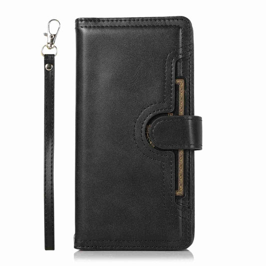 For iPhone 13 mini Wristband Card Slot Leather Phone Case(Black) - iPhone 13 mini Cases by buy2fix | Online Shopping UK | buy2fix