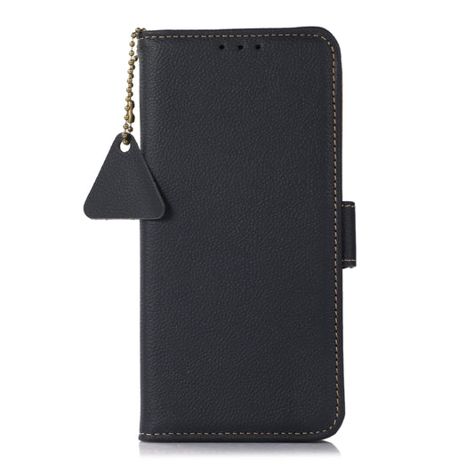 For Huawei Mate 60 Side-Magnetic TJ Genuine Leather RFID Phone Case(Blue) - Huawei Cases by buy2fix | Online Shopping UK | buy2fix