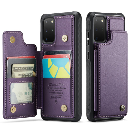 For Samsung Galaxy S20+ CaseMe C22 Card Slots Holder RFID Anti-theft Phone Case(Purple) by CaseMe
