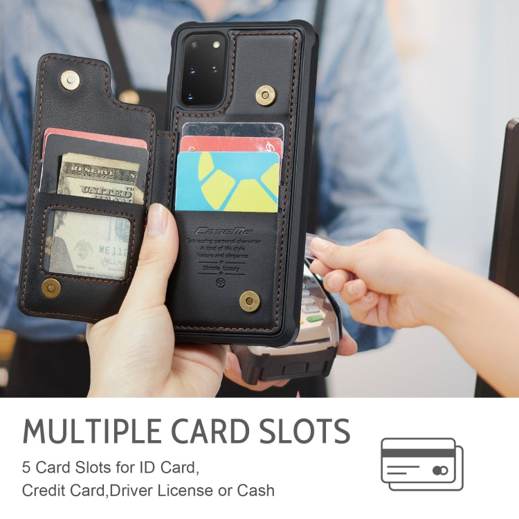 For Samsung Galaxy S20+ CaseMe C22 Card Slots Holder RFID Anti-theft Phone Case(Black) by CaseMe