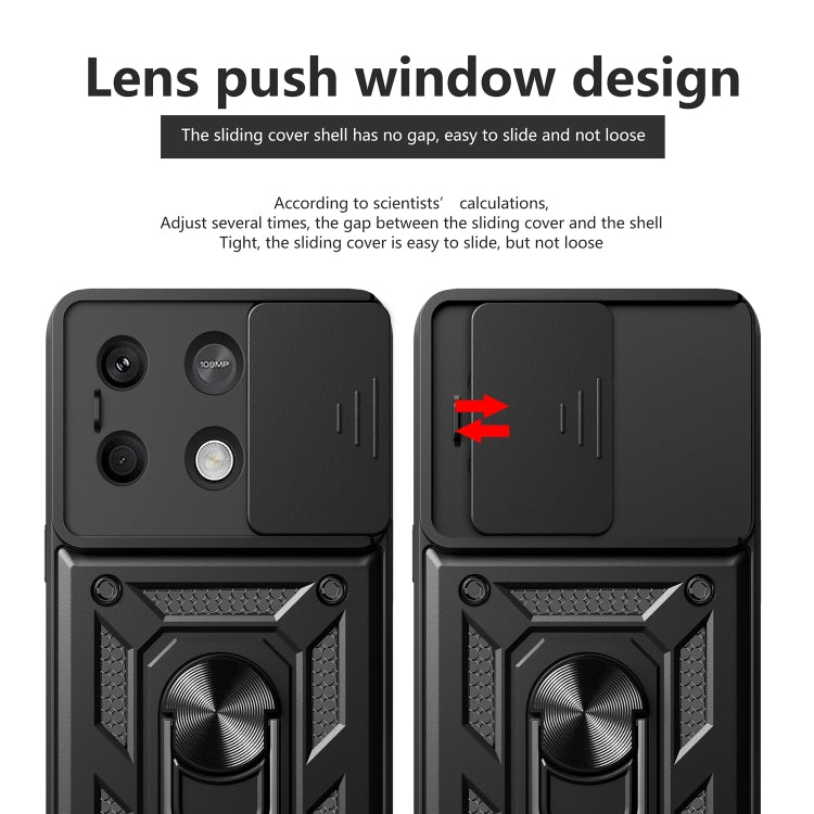 For Xiaomi Redmi Note 13 5G Sliding Camera Cover Design TPU Hybrid PC Phone Case(Blue) - Xiaomi Cases by buy2fix | Online Shopping UK | buy2fix