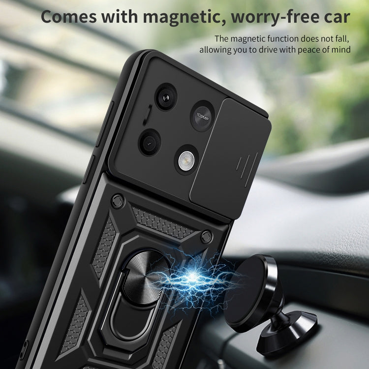 For Xiaomi Redmi Note 13 5G Sliding Camera Cover Design TPU Hybrid PC Phone Case(Blue) - Xiaomi Cases by buy2fix | Online Shopping UK | buy2fix