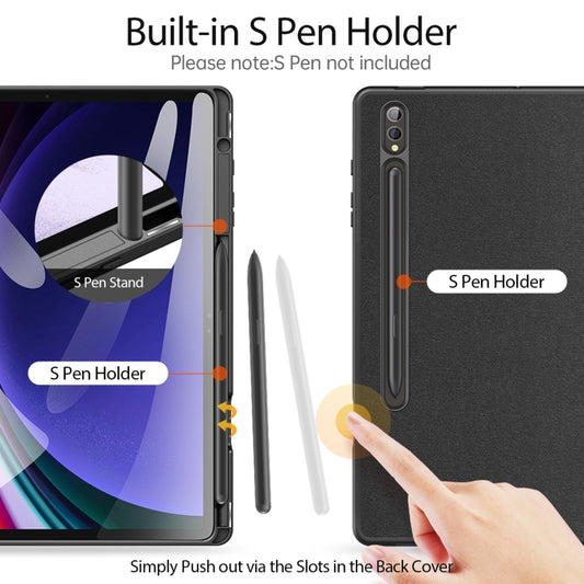 For Samsung Galaxy Tab S10+ DUX DUCIS Domo Series Magnetic Flip Leather Tablet Case(Black) by DUX DUCIS