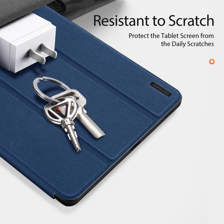 For Samsung Galaxy Tab S10 FE+ DUX DUCIS Domo Series Magnetic Flip Leather Tablet Case(Blue) - Galaxy Tab S10 FE+ by DUX DUCIS | Online Shopping UK | buy2fix