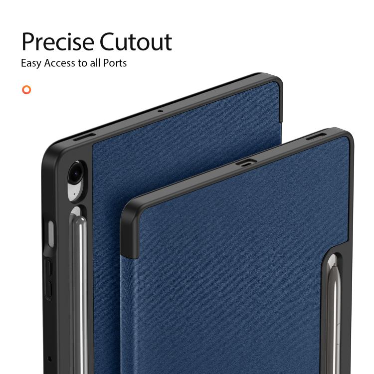 For Samsung Galaxy Tab S10 FE+ DUX DUCIS Domo Series Magnetic Flip Leather Tablet Case(Blue) - Galaxy Tab S10 FE+ by DUX DUCIS | Online Shopping UK | buy2fix